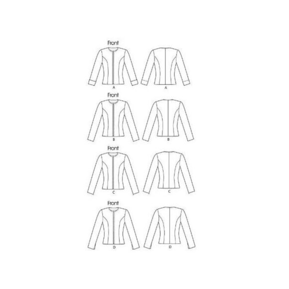 McCalls Sewing Pattern 6441 Lined Coat Jacket Misses Size 14-22 - Picture 2 of 3